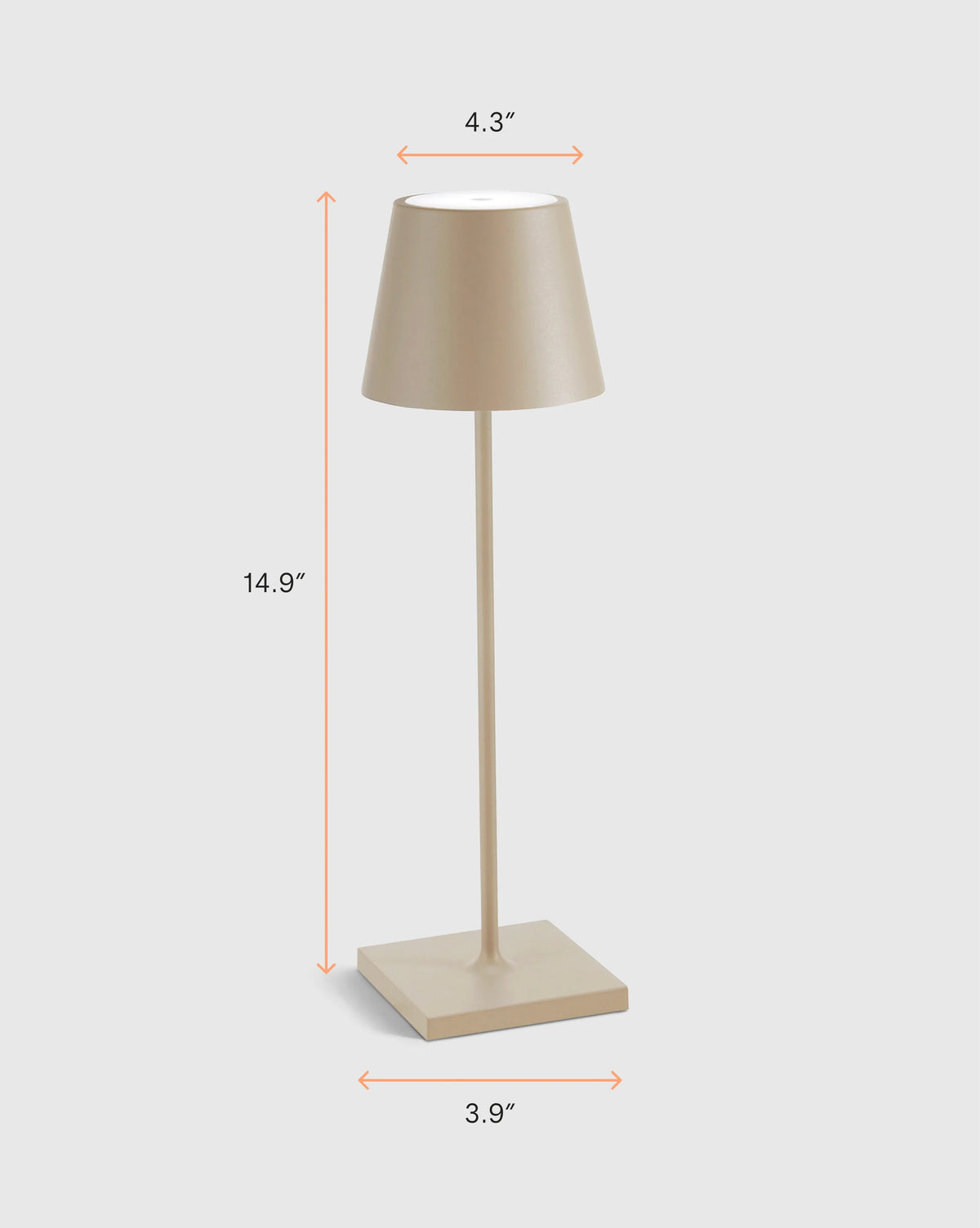 Poldina Pro Rechargeable Table Lamp by Zafferano - Regular / White