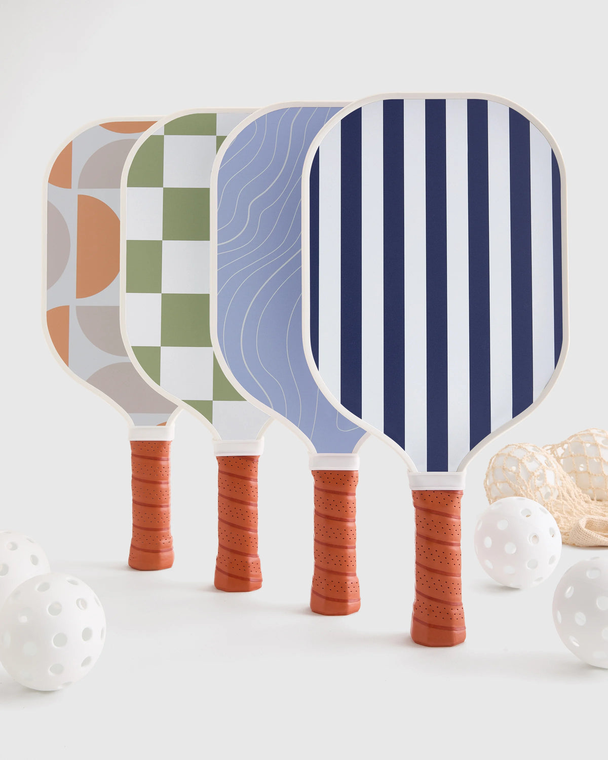 Four Paddle Pickleball Set - One Size / Navy/Sky Blue/Sage/Cantaloupe Main image