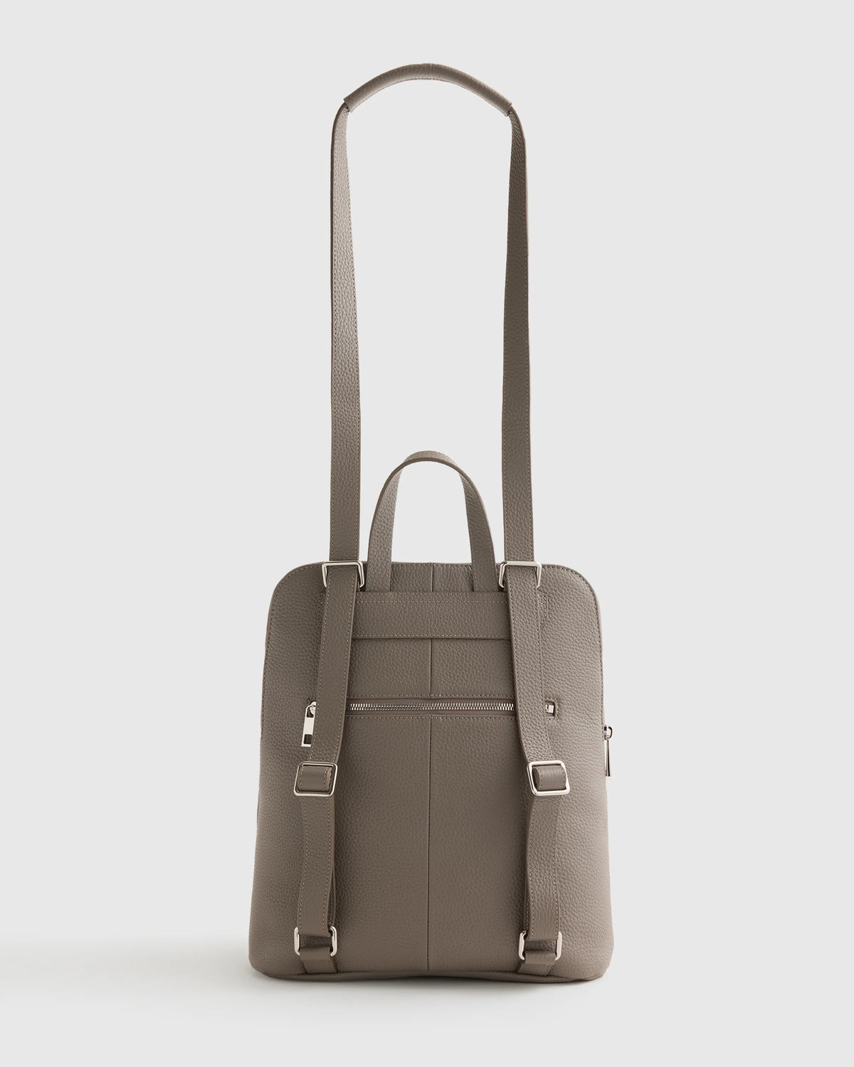 Italian Leather Convertible Backpack - One Size / Black Main image