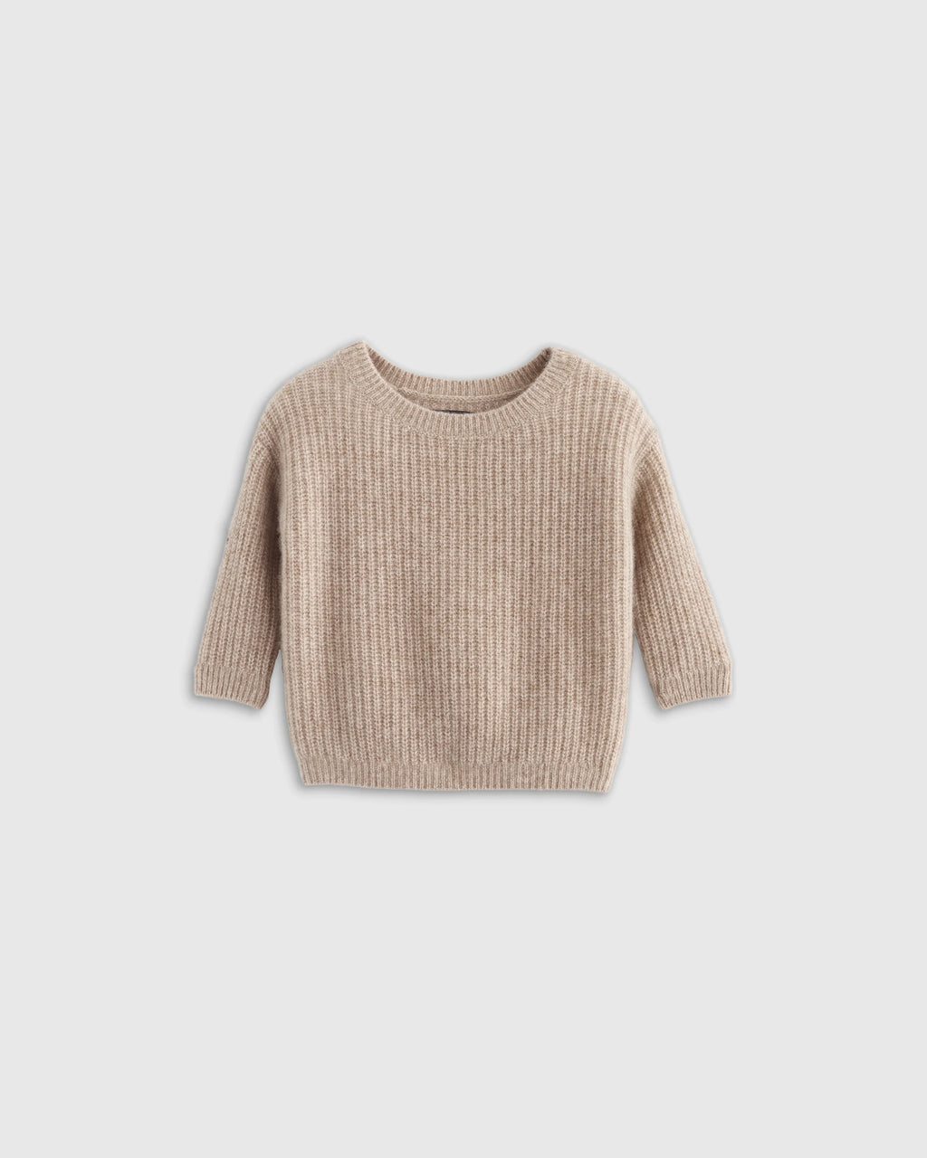 Washable Cashmere Fisherman Tunic Sweater - 3-6M / Heather Grey