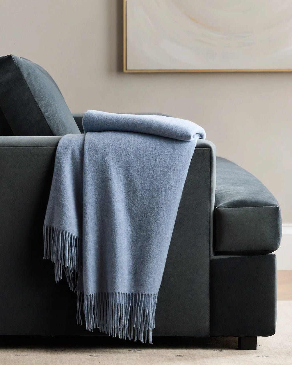 Mongolian Cashmere Throw - 50x60 / Heather Grey