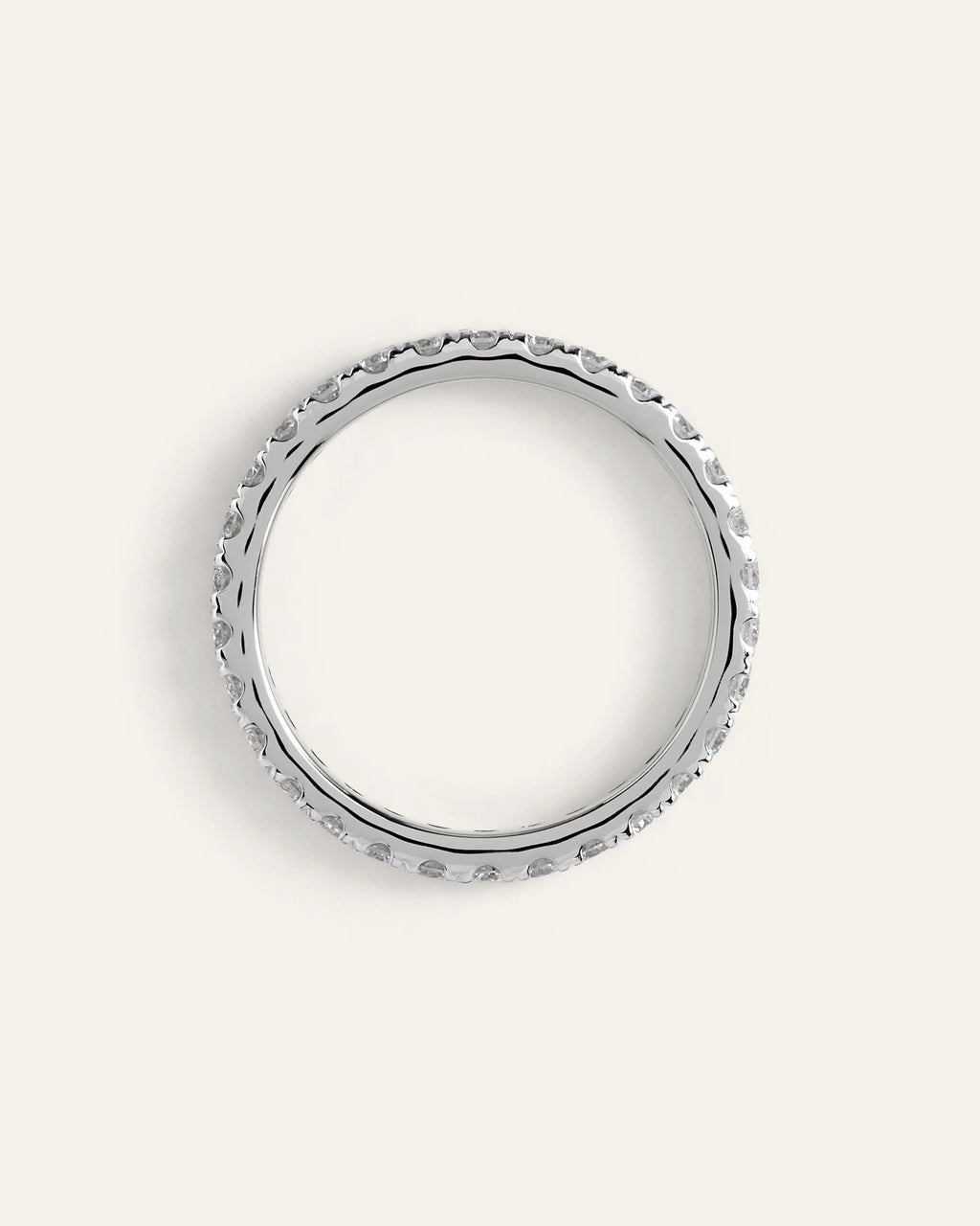 14K Gold Lab Grown Diamond Pave Eternity Band - 1ctw - 4 / Yellow Gold