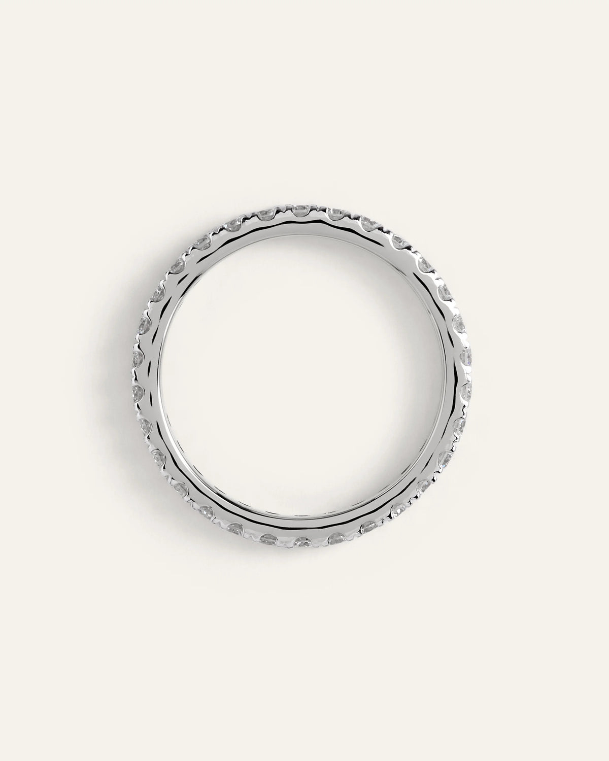 14K Gold Lab Grown Diamond Pave Eternity Band - 1ctw - 4 / Yellow Gold
