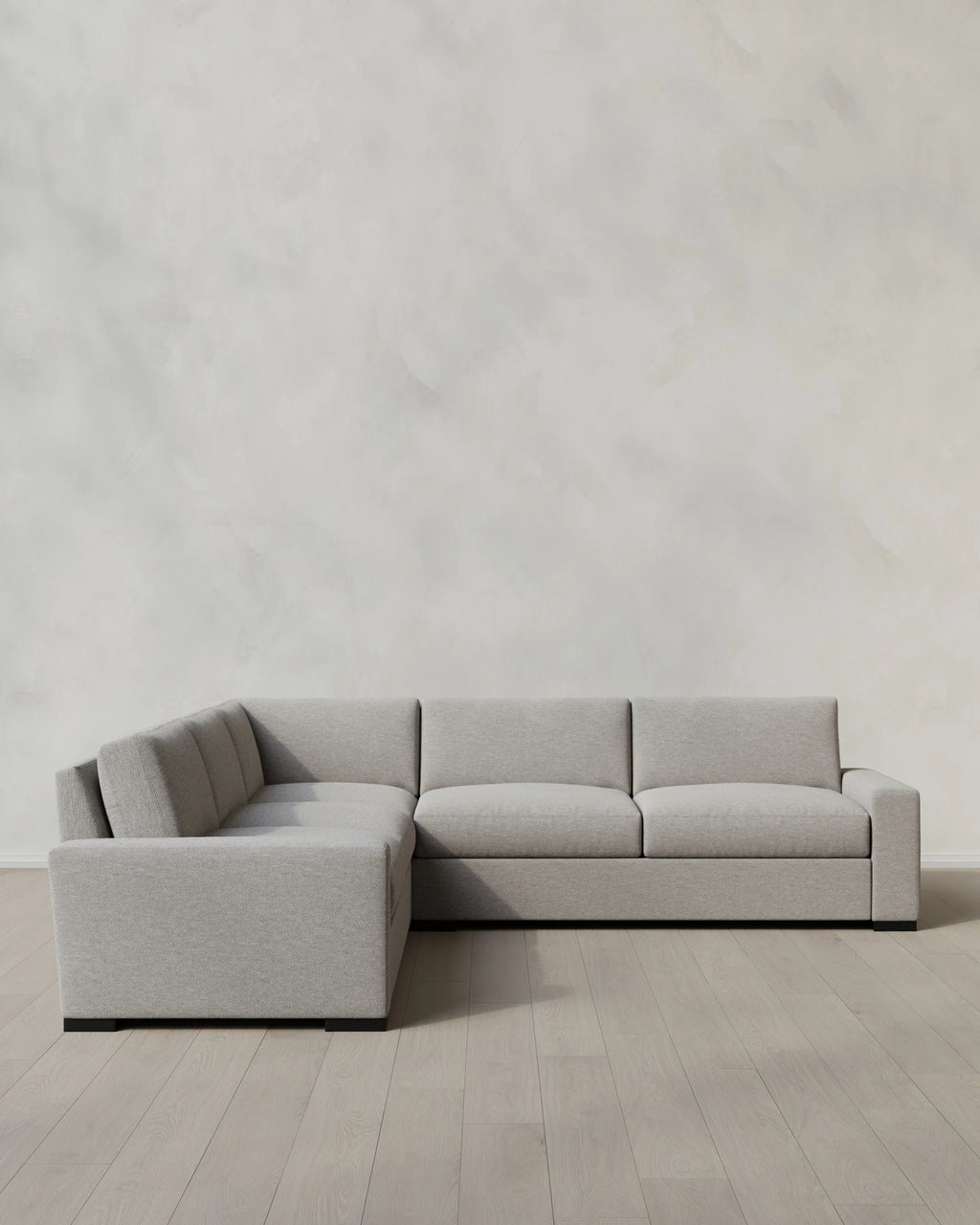 Stillman L Sectional in Performance Basketweave - 116x116 / Flax