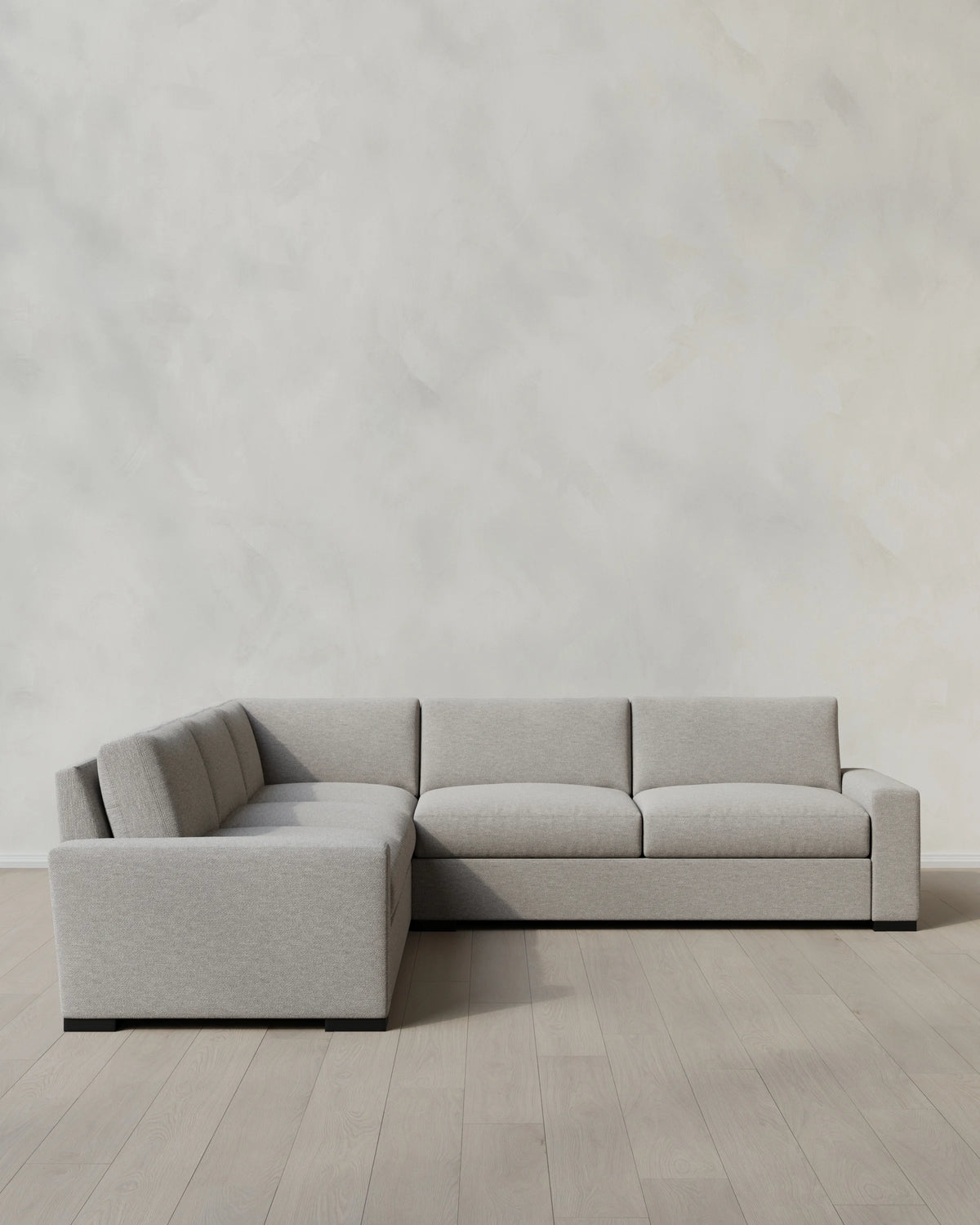 Stillman L Sectional in Performance Basketweave - 116x116 / Flax