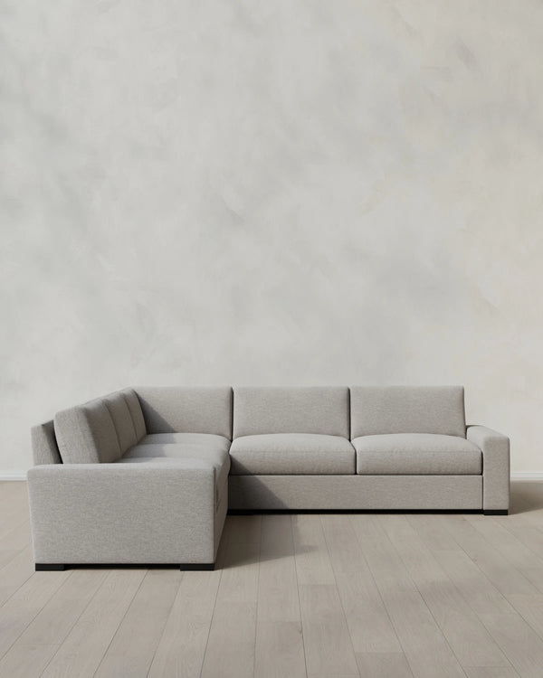 Stillman L Sectional in Performance Basketweave - 116x116 / Flax