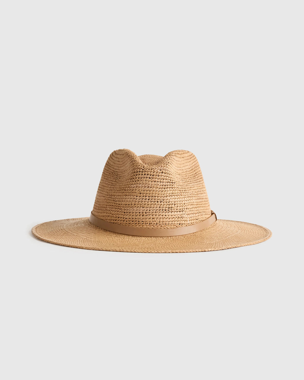 Toquilla Straw Crochet Fedora - S / Natural