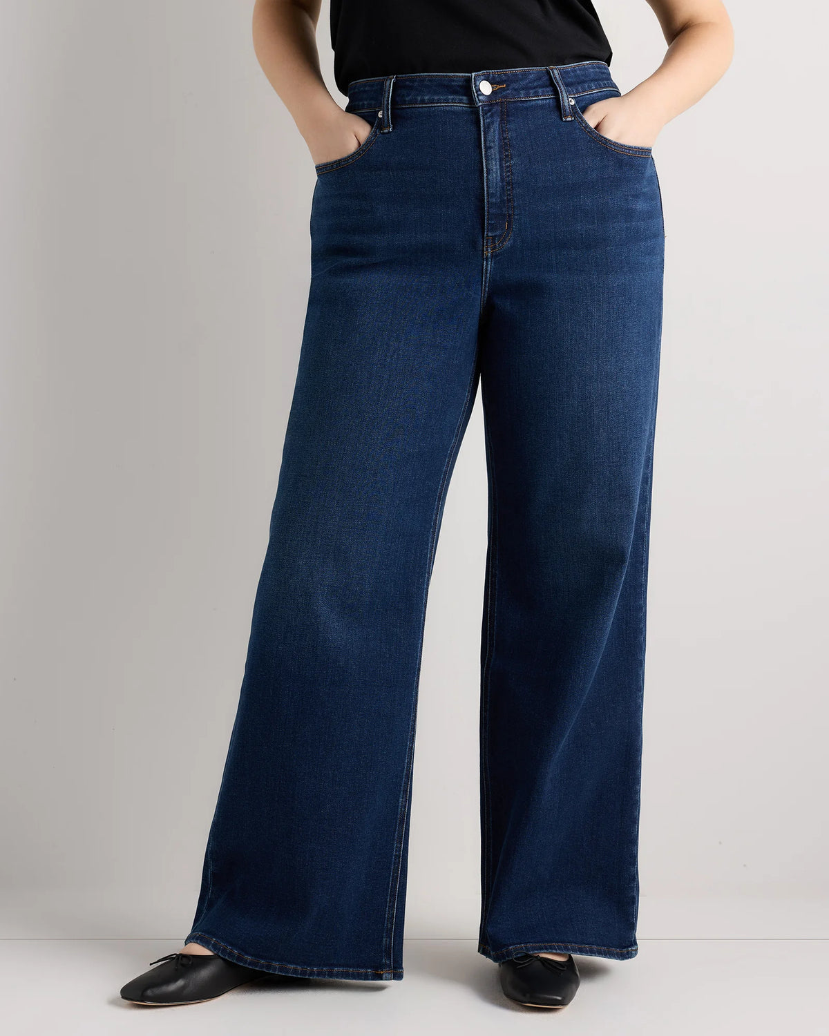 Bella Stretch Wide Leg Jeans - 33 / Midnight Blue Main image