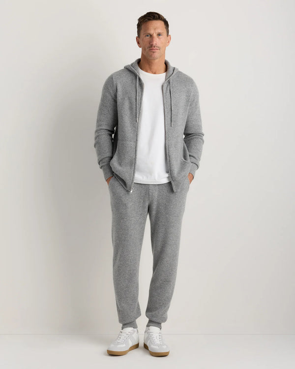 Mongolian Cashmere Full-Zip Hoodie - S / Teak