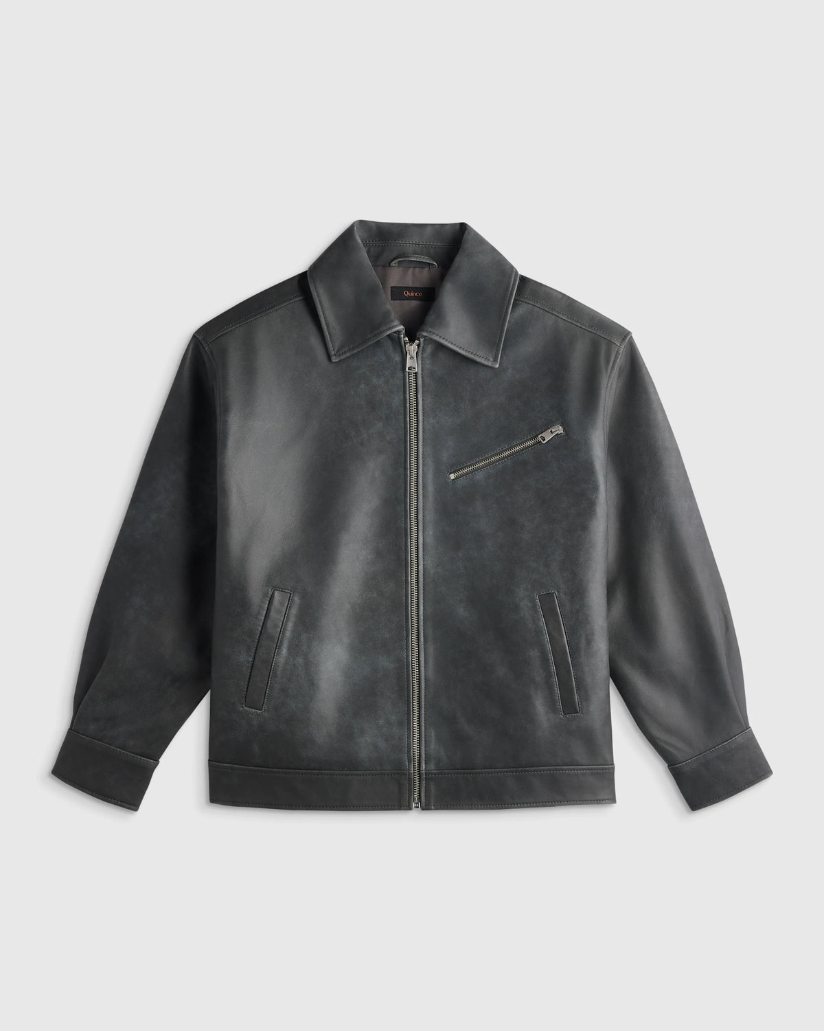 100% Leather Oversized Bomber Jacket - XS / Rich Brown