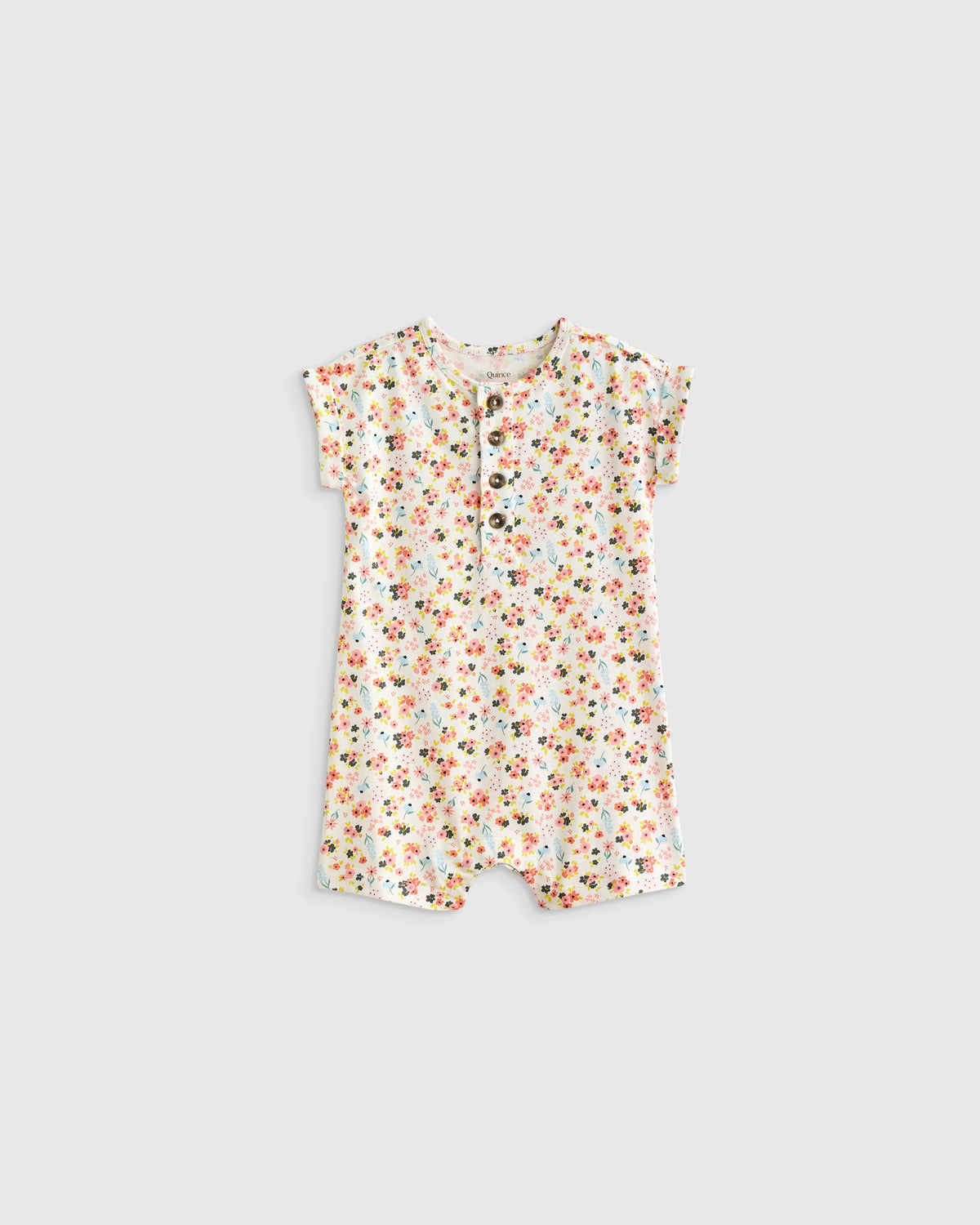100% Organic Cotton Romper - 2T / Multi Floral Main image