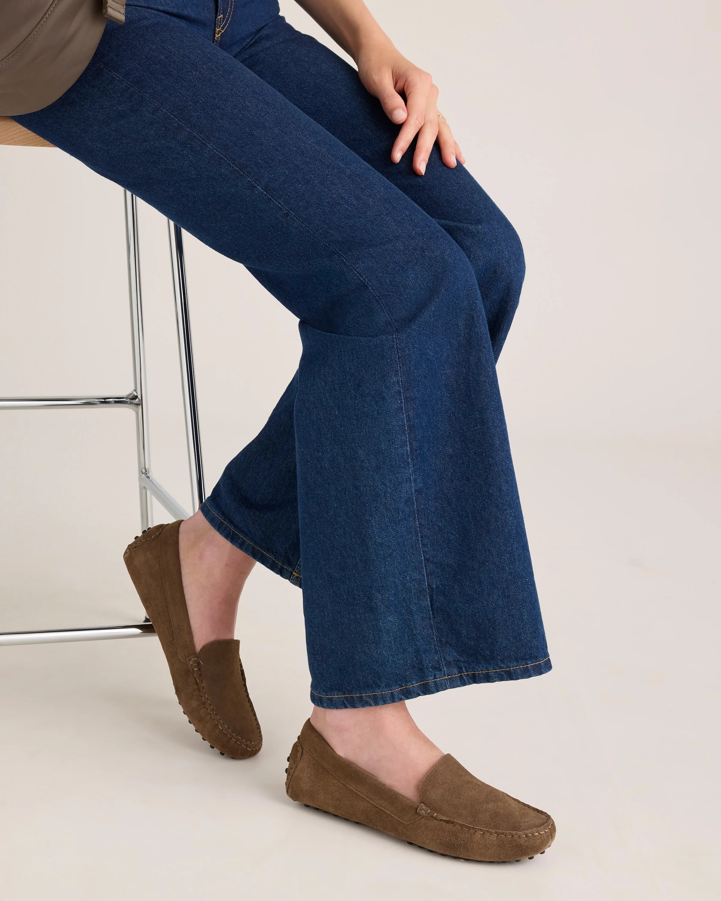 100% Suede Driver Loafer - 5 / Medium Brown Secondary image