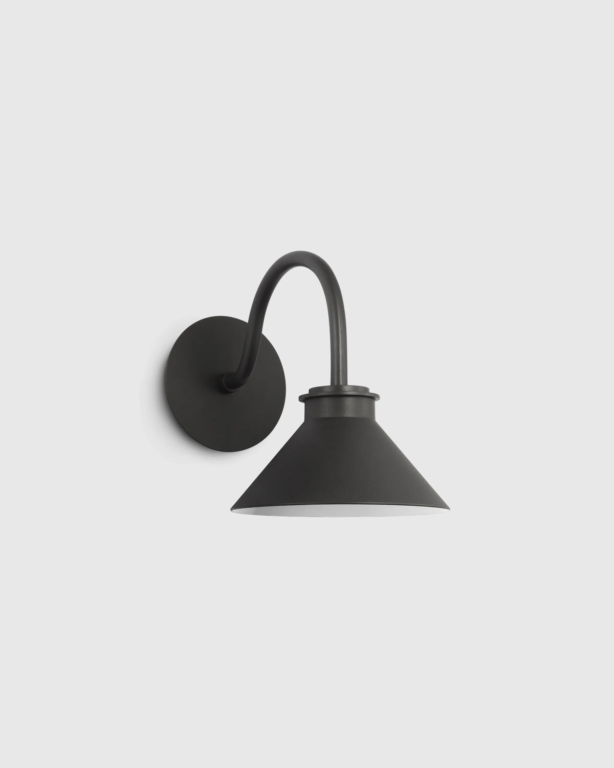 Contemporary Steel Indoor/Outdoor Barn Sconce - Small / Black Main image