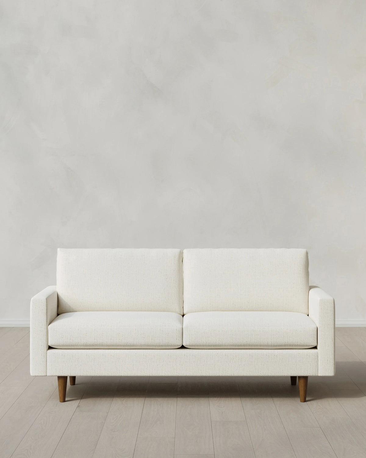 Atlas Midcentury Sofa in Performance Chenille Linen Blend - 6ft / Snow Main image