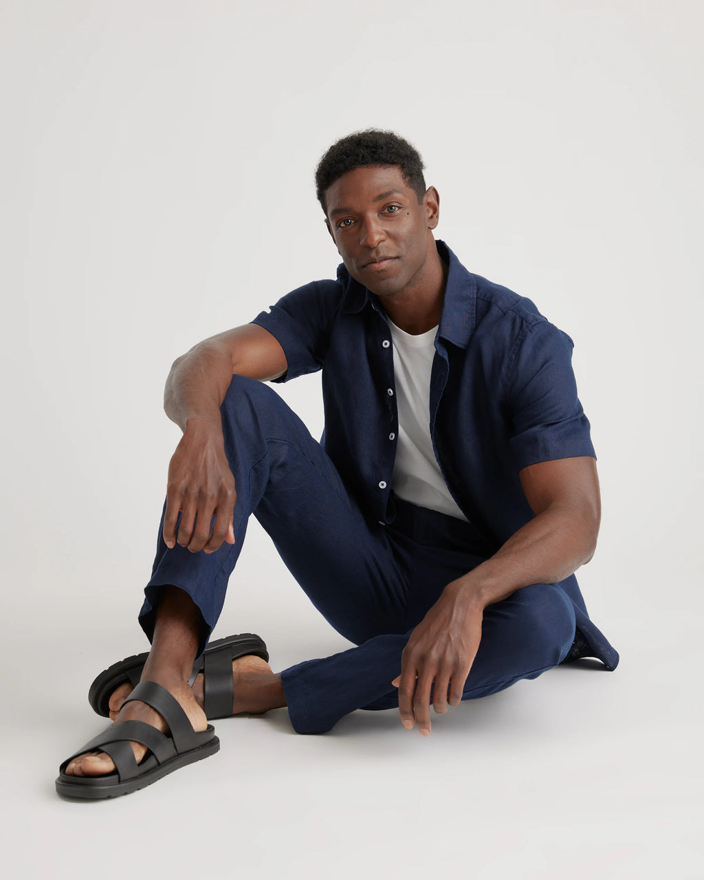 100% European Linen Pants - S / Bayberry Olive