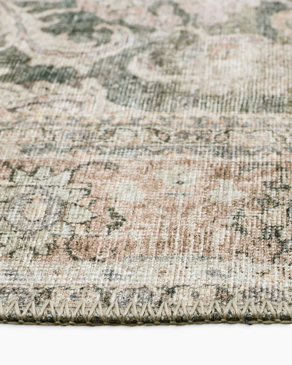 Verne Washable Rug - 3'9" x 5'6" / Green