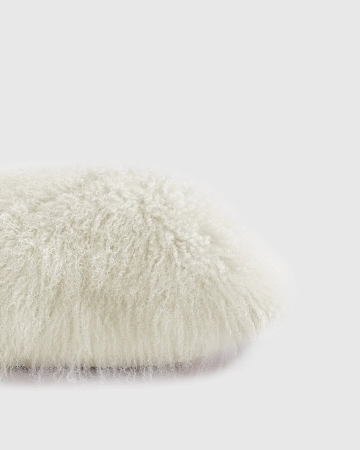 Luxe Mongolian Lamb Lumbar Pillow Cover - 12x20 / Ivory