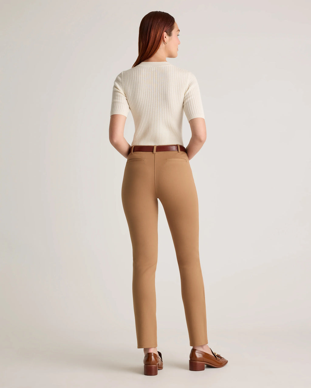 Ultra-Stretch Ponte Straight Leg Pants - XS / Morel Grey