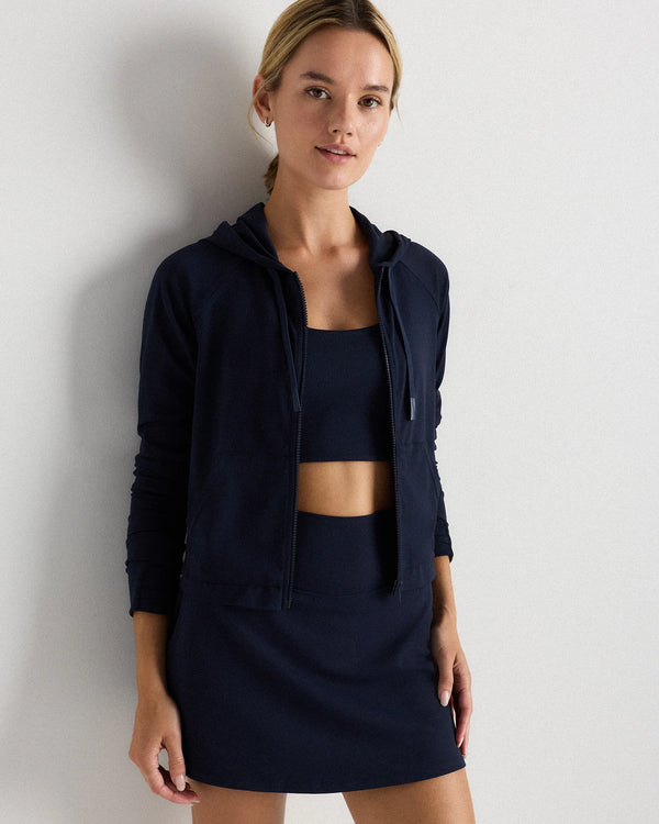 Ultra-Form Hooded Crop Jacket - XS / Black