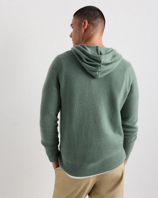 Mongolian Cashmere Pullover Hoodie - XS / Sea Spray Green