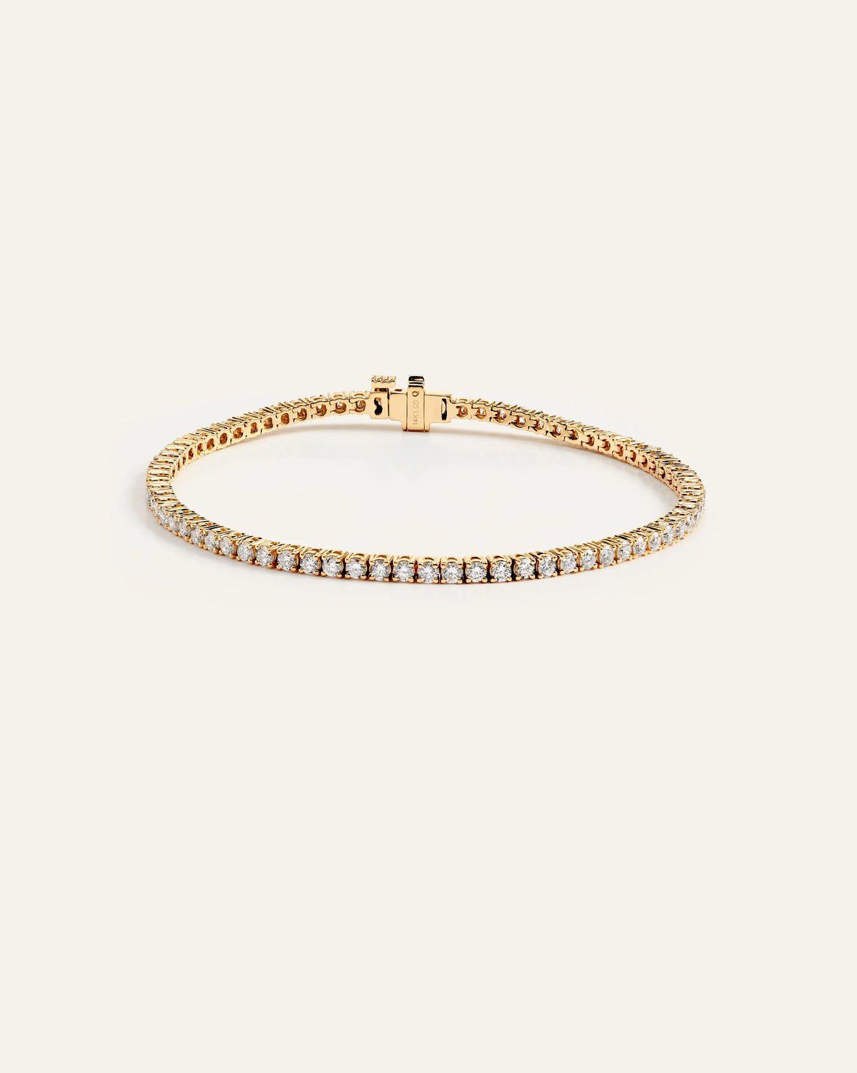 14K Gold Lab Grown Diamond Tennis Bracelet - 3ctw - 6.5" / Yellow Gold Main image