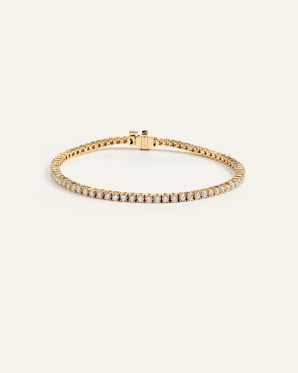 14K Gold Lab Grown Diamond Tennis Bracelet - 3ctw - 6.5" / Yellow Gold