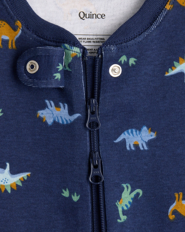 100% Organic Cotton Footie Pajama - 2T / Vehicles