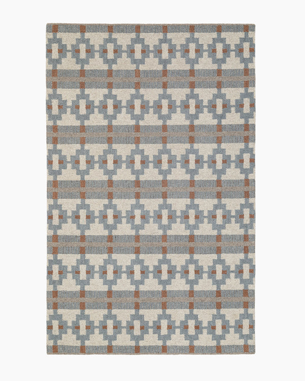 Palma Wool Rug - 3' x 5' / Dusty Blue Multi