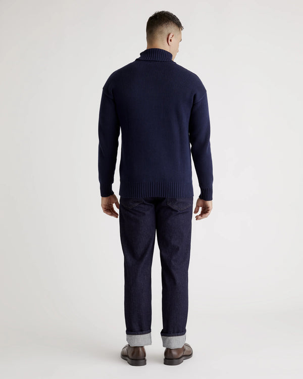 100% Organic Cotton Turtleneck Sweater - S / Charcoal