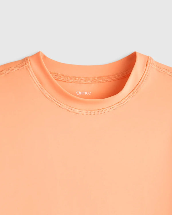 Short Sleeve Rash Guard Top - 6 / Coral Orange
