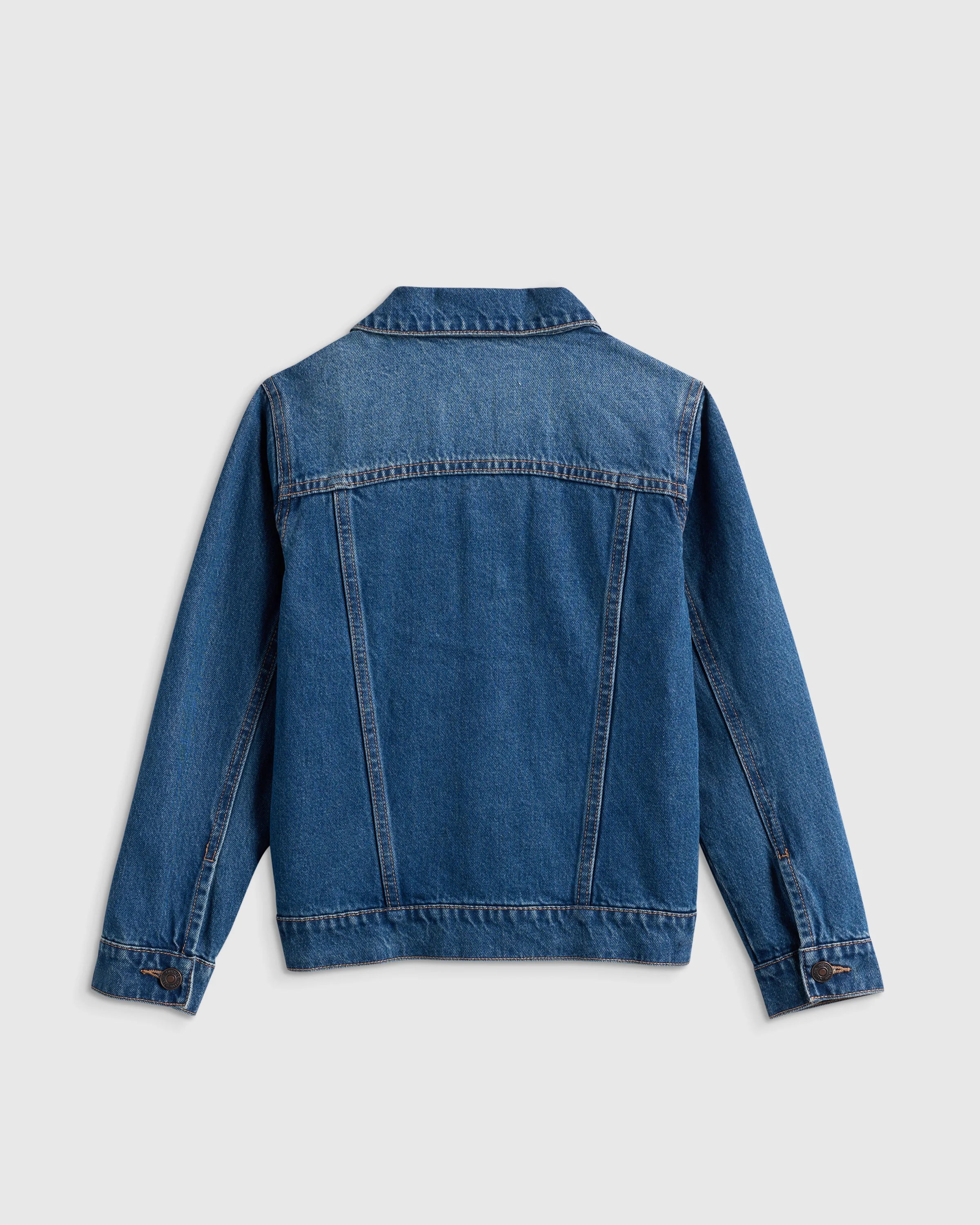 Boys 100% Organic Cotton Denim Jacket - 6 / Medium Wash Secondary image