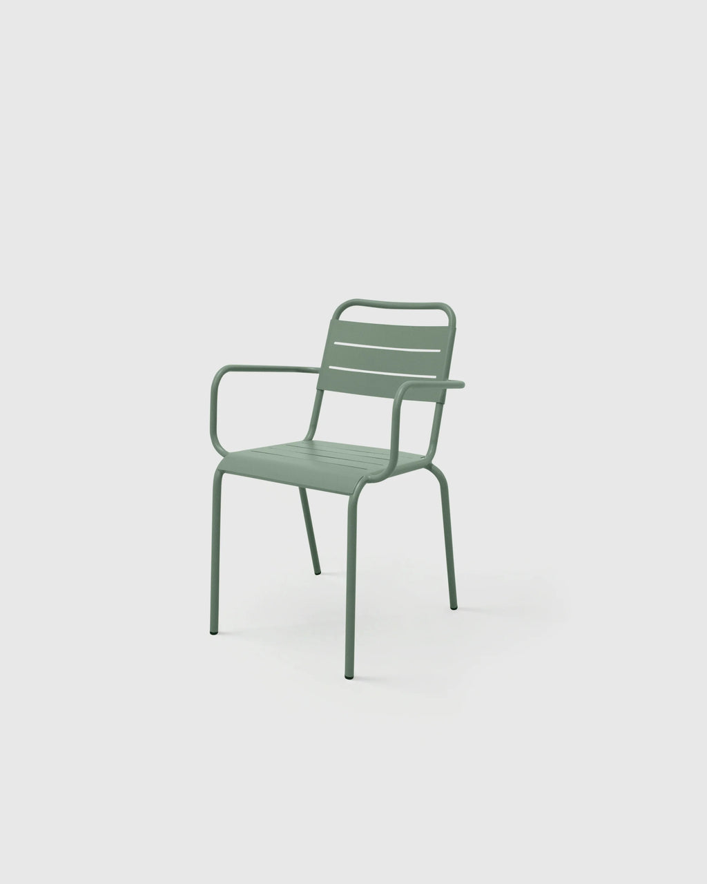 Powder-Coated Aluminum Outdoor Dining Set - One Size / Sage Green