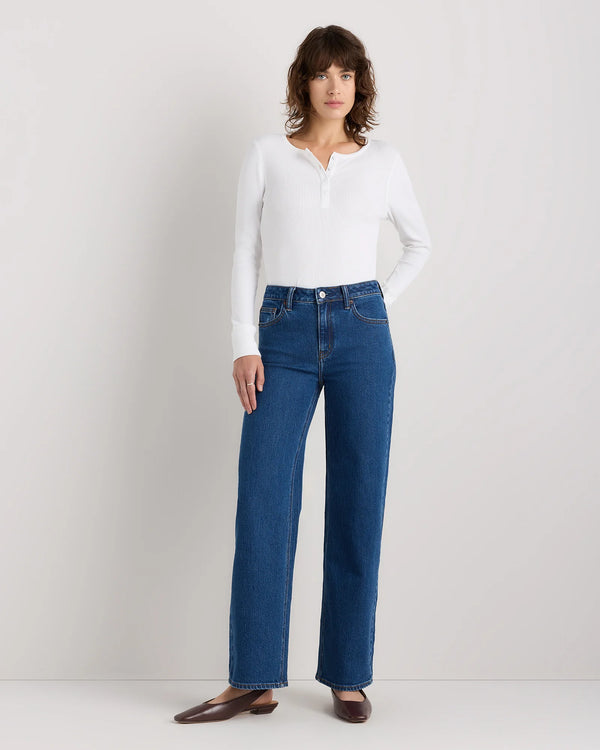 Bella Stretch Relaxed Straight Jeans - 24 / Atlantic Blue