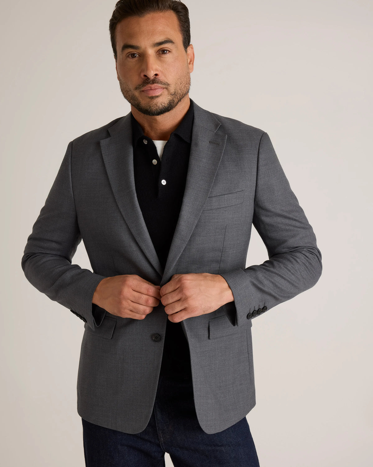 Mongolian Cashmere Polo Sweater - S / True Navy