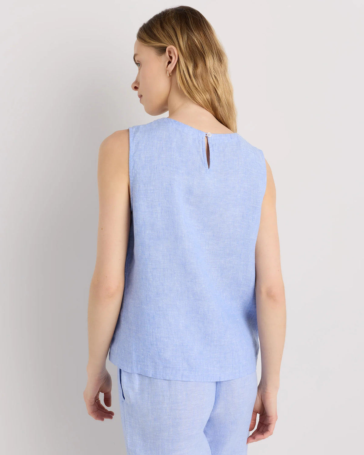 100% European Linen Tank - XS / Black