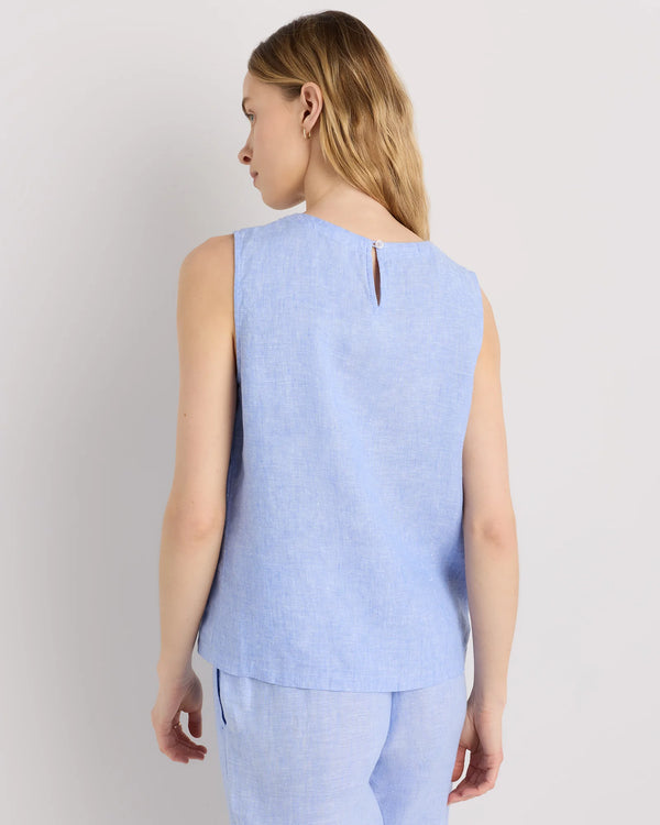 100% European Linen Tank - XS / Black