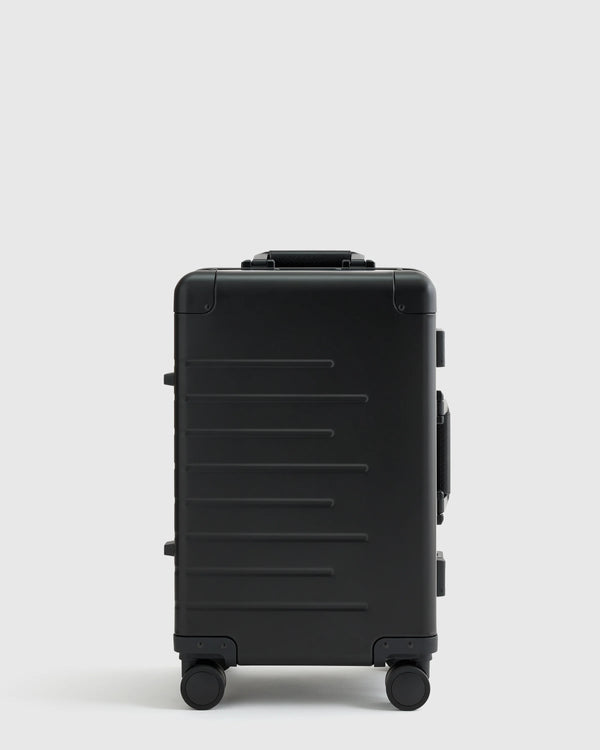 Aluminum Carry-On Suitcase - One Size / Black