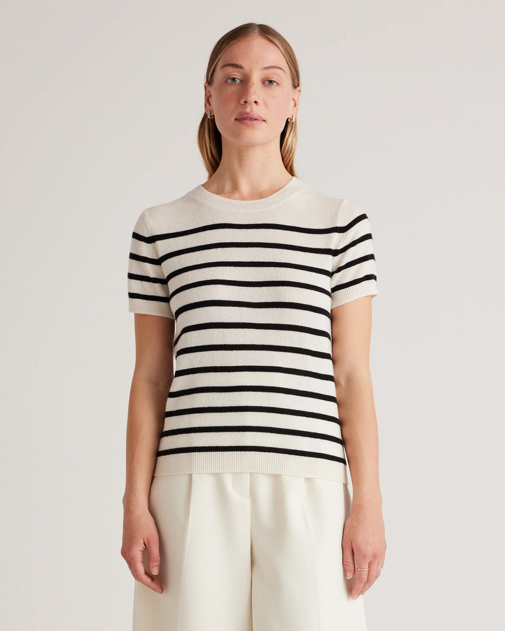 Mongolian Cashmere Tee - XS / Pale Custard Yellow