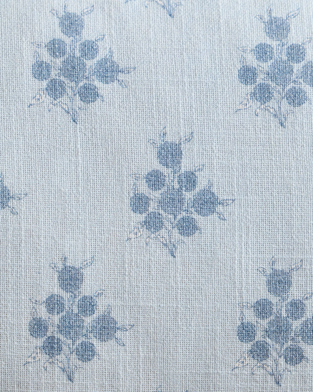Piped Block Print Cotton Pillow Cover - 12x20 / Natural