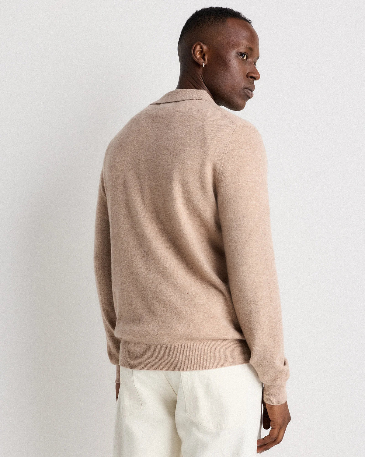 Mongolian Cashmere Polo Sweater - S / True Navy
