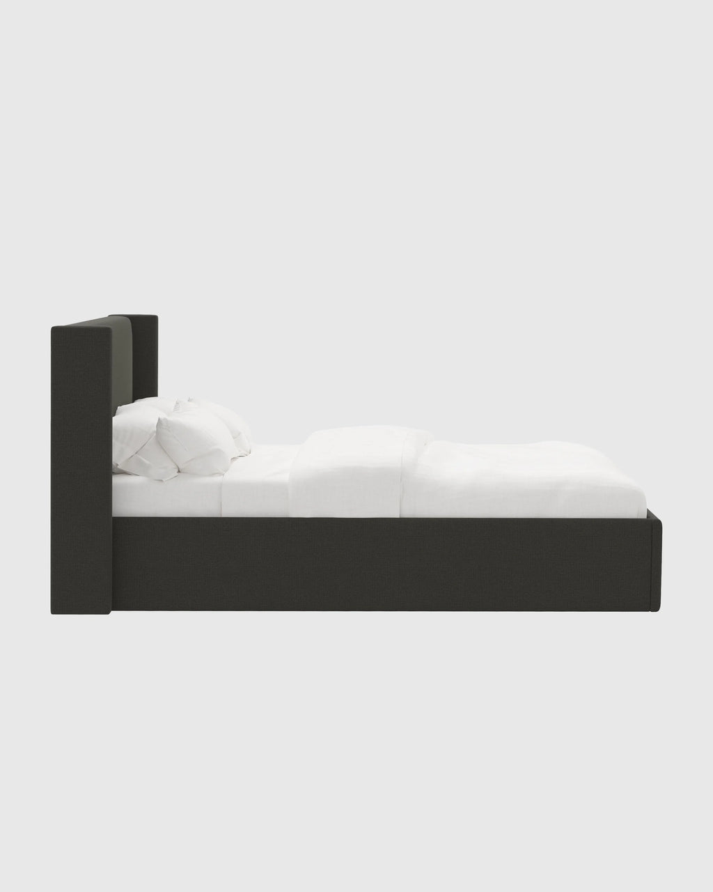 100% Linen Wingback Bed - Full / Canvas