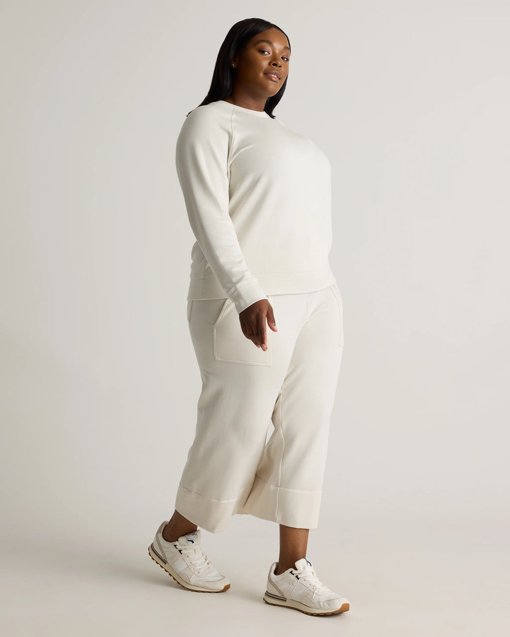 SuperSoft Fleece Crew - 1X / Dried Fig
