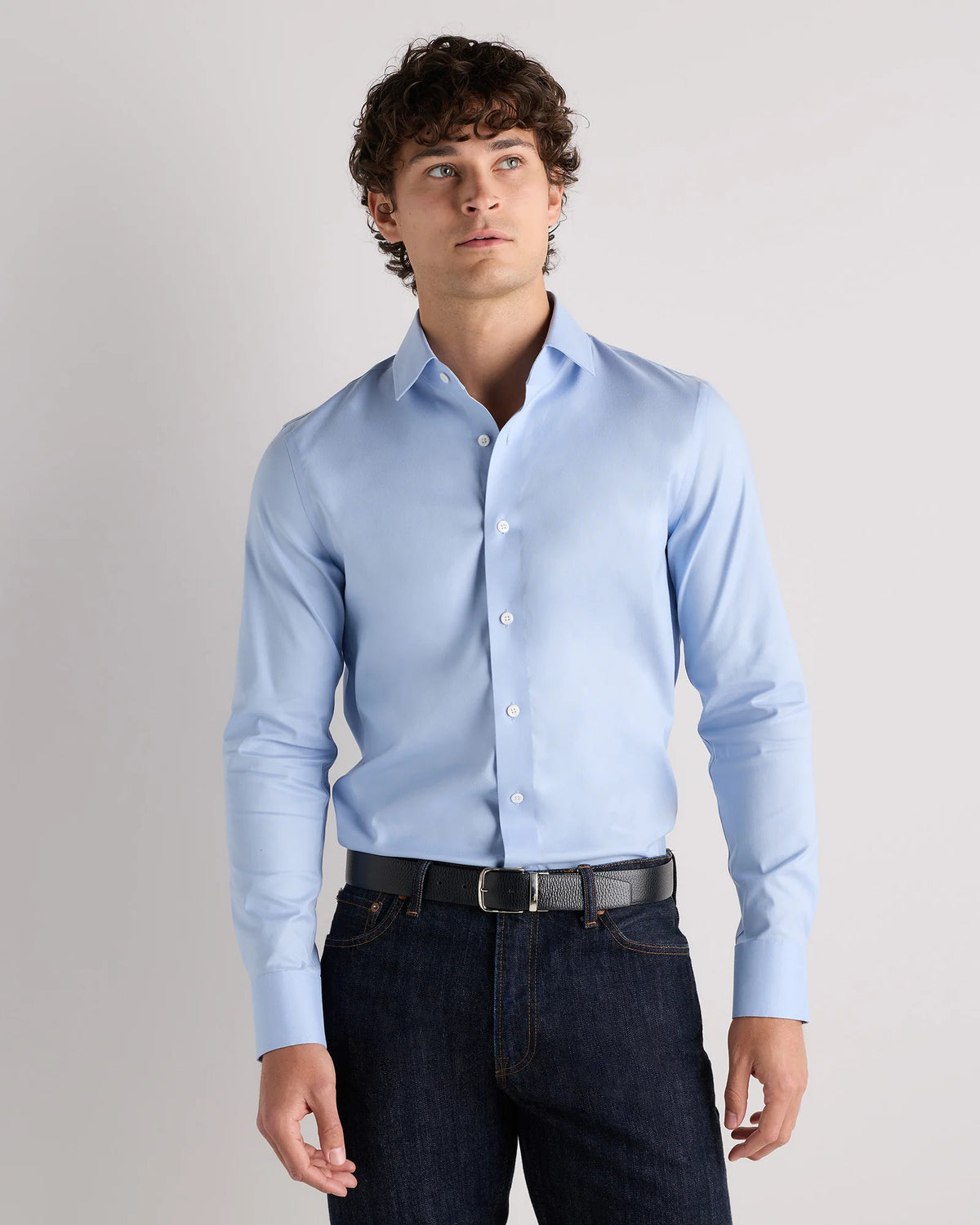 Organic Cotton Oxford Non-Iron Dress Shirt - S / Pale Blue Main image