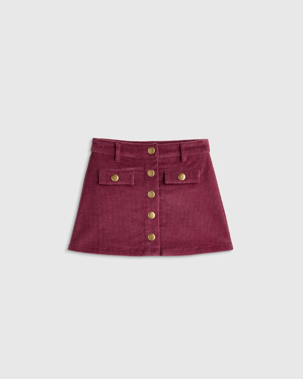 Organic Cotton Stretch Corduroy Skirt - 4T / Dried Herb