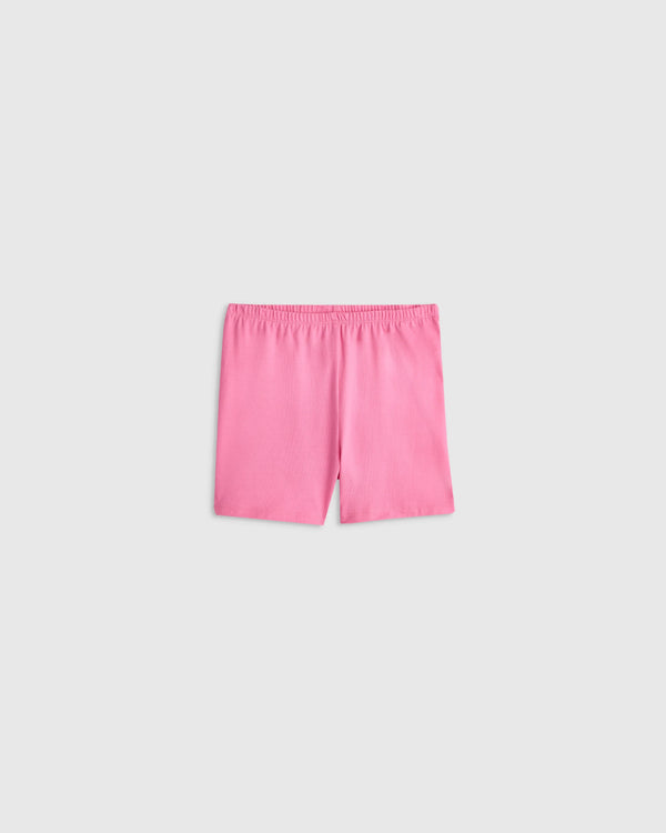 Organic Cotton Cartwheel Shorts - 2T / Bright Blush