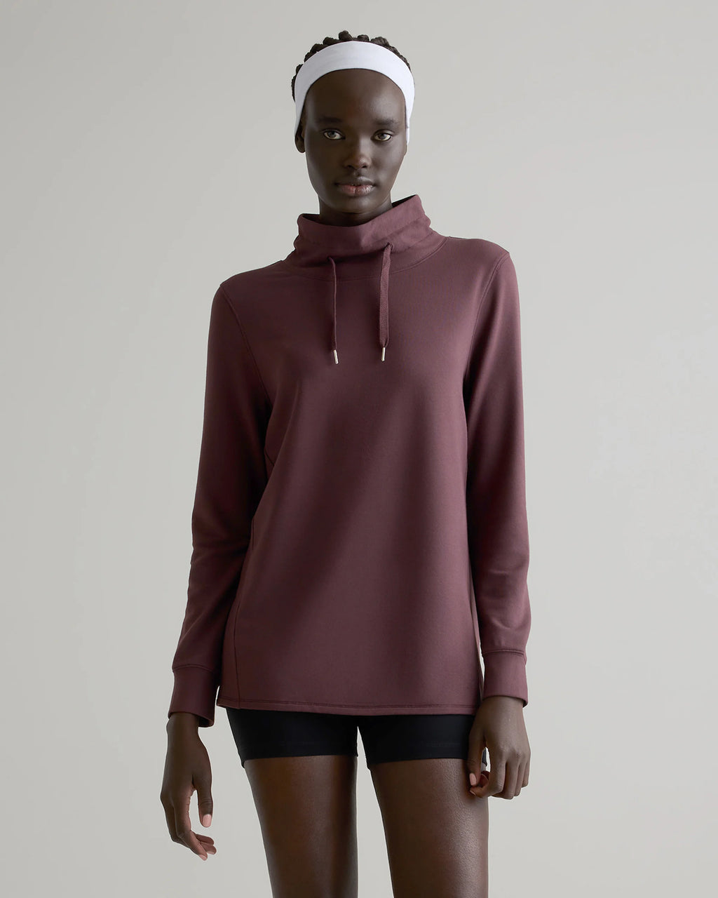 SuperSoft Fleece Mock Neck Pullover - XS / Navy
