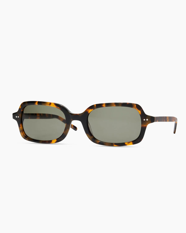 Santiago Polarized Acetate Sunglasses - One Size / Fawn Tortoise with Green lens