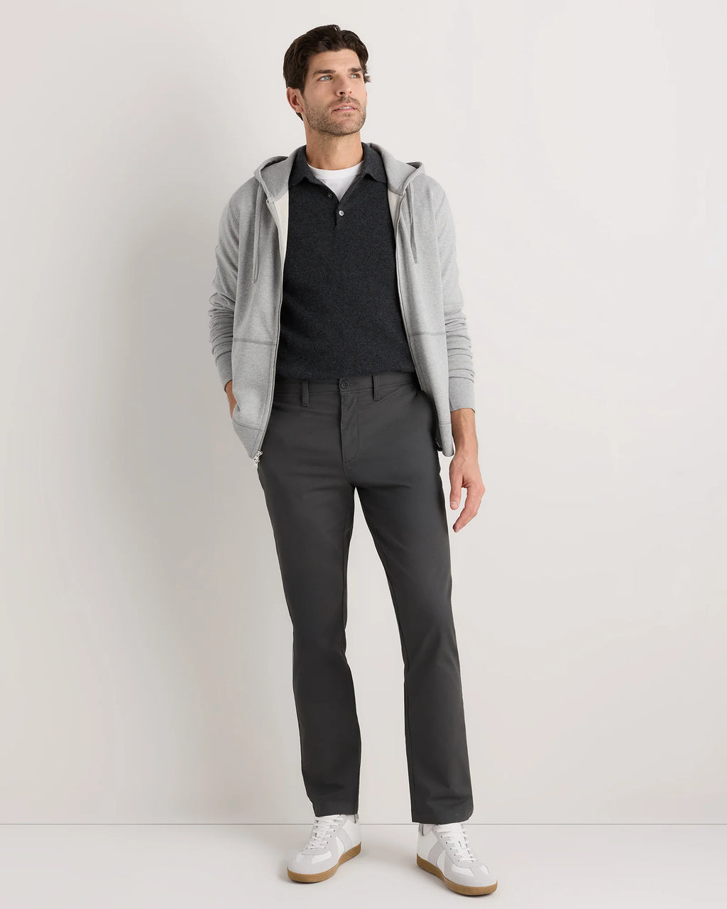 Organic Cotton Stretch Chino Pants - Straight - 30X30 / Stone