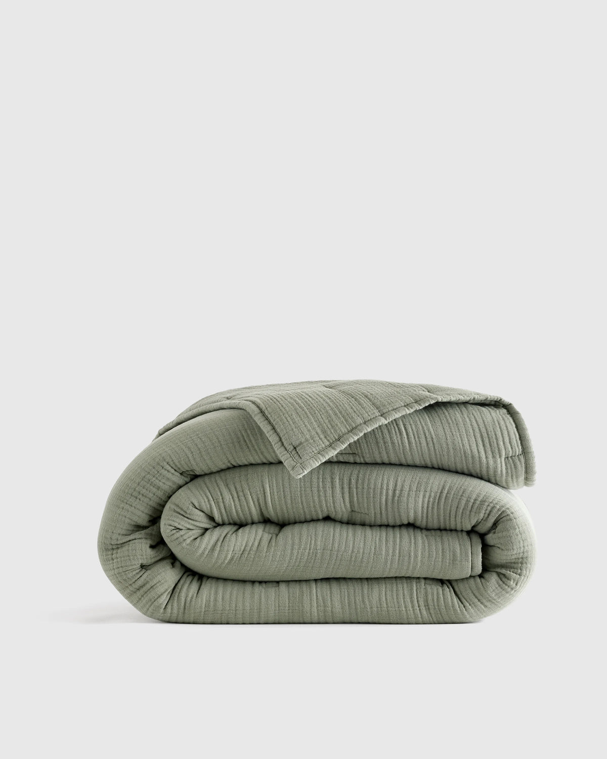 Organic Cotton Gauze Dream Quilt - Twin / Dried Sage Main image