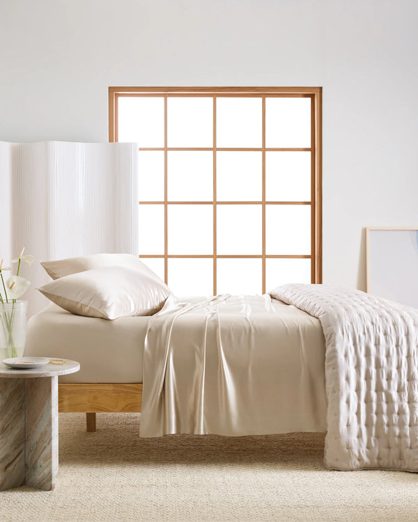Mulberry Silk Flat Sheet - Queen / Ivory